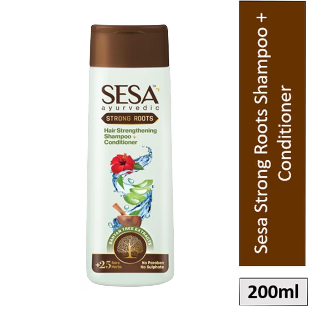 

Sesa+ Ayurvedic Strong Roots Шампунь + Кондиционер - Без сульфатов - Парабены (200мл)