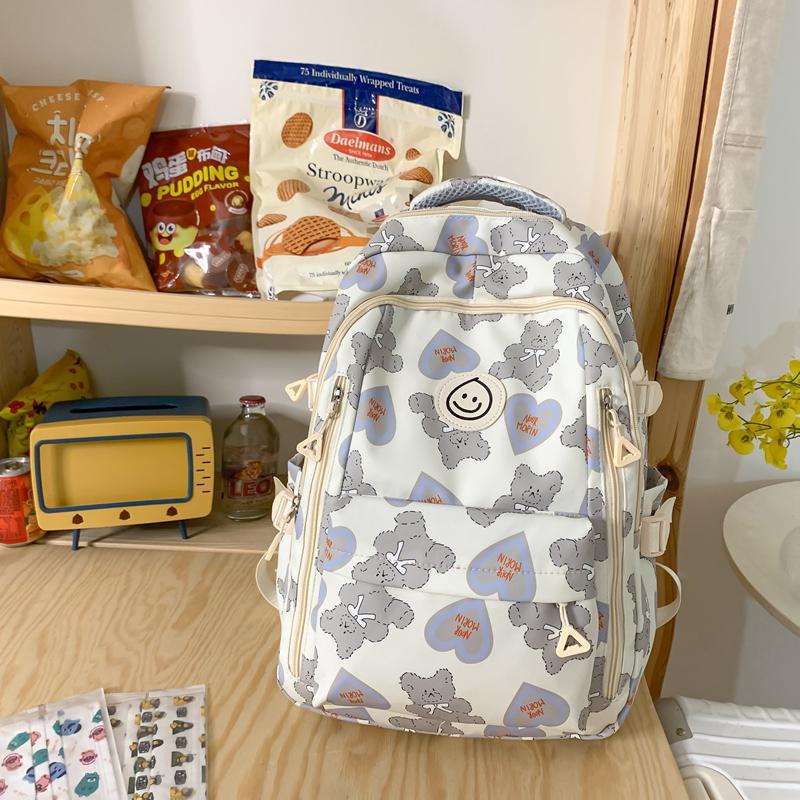 Schoolbag Schoolbag for Female Junior High School Students Large Capacity Middle School Students Graffiti Girl Backpack for College Students