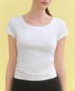 MUSINSA STANDARD WOMAN Women'S Slim Scoop Neck Cap Sleeve T-Shirt [White]