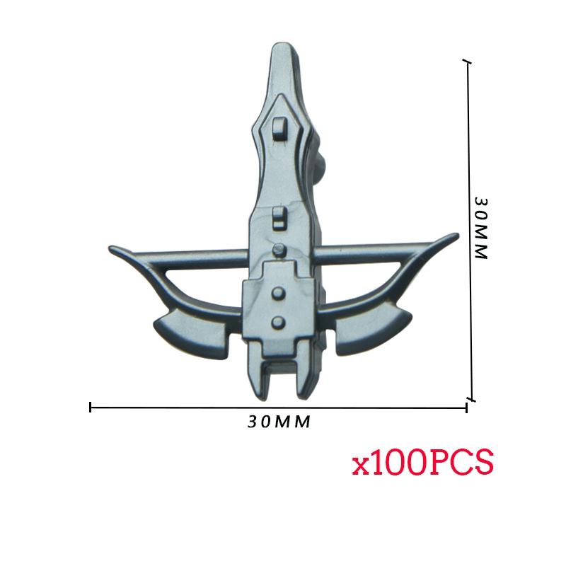 100PCS MOC Medieval Knights Weapons Rome Warriors Soldier Bow and Arrow Building Blocks DIY Brick Accessories Toys For Kid Gifts