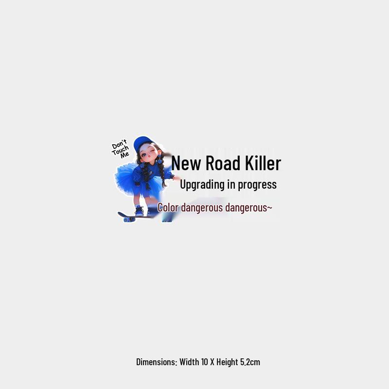 

Hobby Letter New Road Killer Upgrade: Funny Female Driver Rear Windshield Sticker