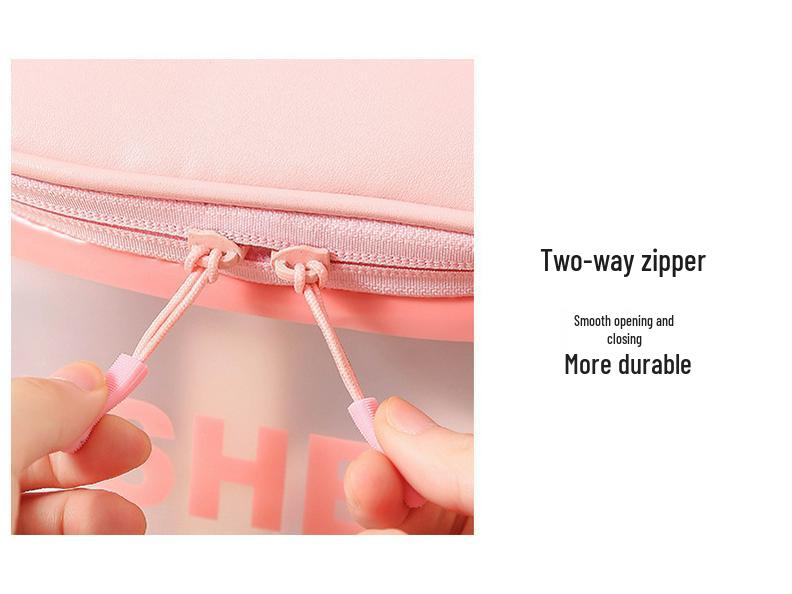 Waterproof Travel Makeup Bag Organizer with Hook - Portable Fragrance Style Handbag