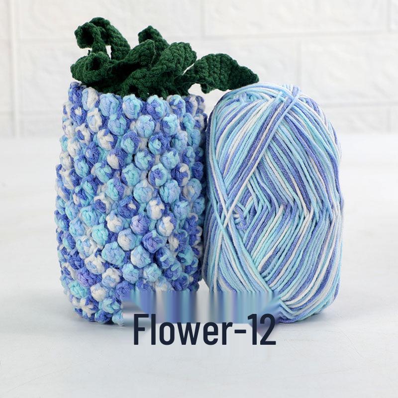 Su He 4-Strand Combed Cotton Yarn for Handmade Knitting: DIY Milk Cotton for Dolls, Cushions, and Blankets.