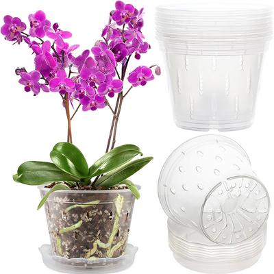 5 set Flexibla Plastkrukor för Plantor Uteplats Ventilationshål Inomhus Flera Storlekar
