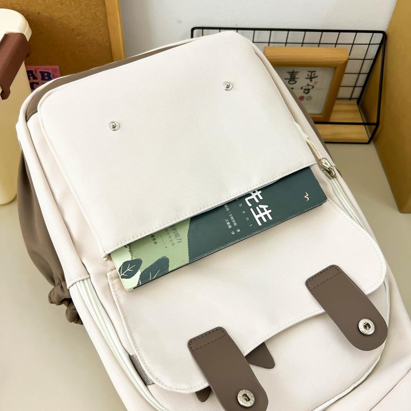 Cartoon Student Schoolbag Women's Contrast Backpack