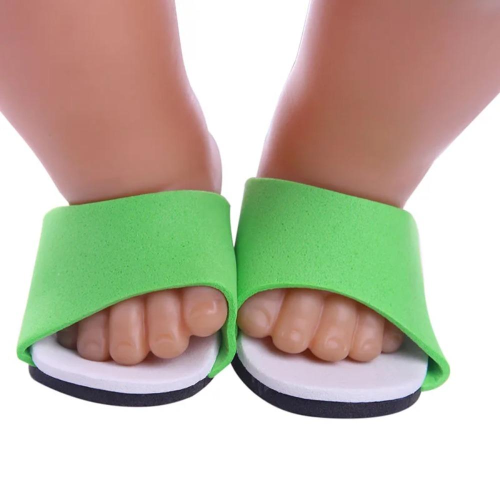 Sandália de Sapatos de Boneca de 7 CM Para Roupas e Acessórios de Boneca Bebê Recém-Nascido de 43 CM Boneca Americana de 18 Polegadas Brinquedos para Meninas Presente Nossa Geração