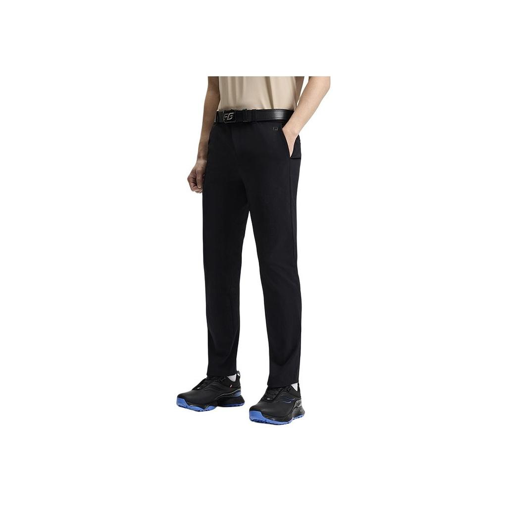FILA Golf Series Solid Color Comfortable Woven Durable Casual Pants Men bottoms Deep-Black A11M525801F-BK