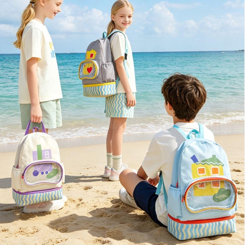 Waterproof Swim Backpack Wet Dry Separation Children's Swimming Bag Swimwear Storage