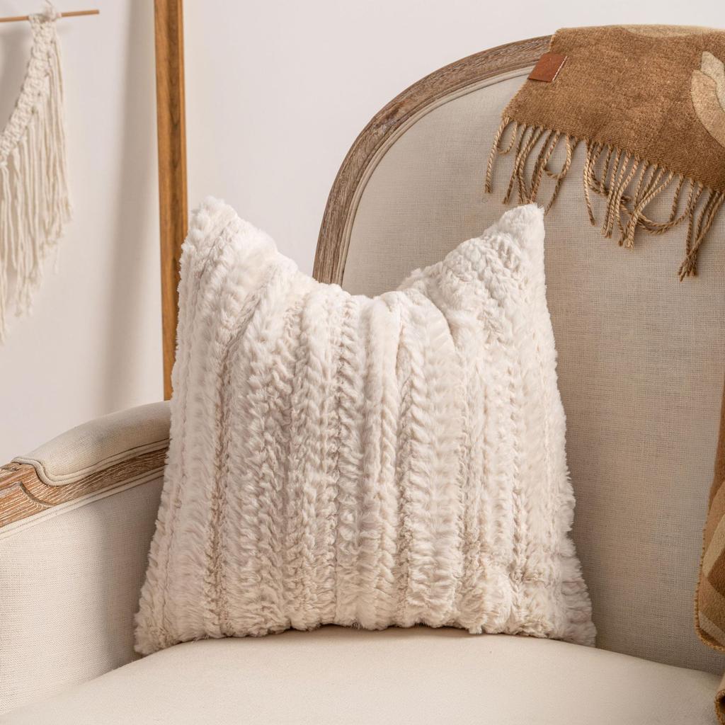 Ins Style Home Sofa High-End Pillow Cover Knitted Tassel Lamp Luxury Simple Hotel Bedside Pillow Cover Pillowcase