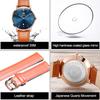 Men's Ultra-Thin 6.5mm Casual Business Watch 40mm Japanese Quartz Movement Genuine Leather Band
