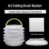 Collapsible Transparent Water Bucket for Brush Cleaning - Portable and Telescopic for Art and Sketching