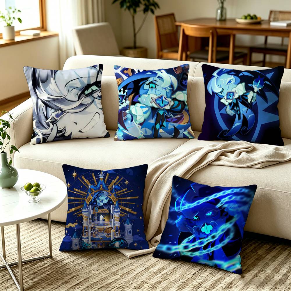 Shadow Milk Cookie Cookie Run Kingdom Dark Jester Game Pillow Case Square DoubleSided Sofa Cushion Cover Bedroom Bedside Pillow