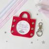 Korean Ballet Style Ribbon Hollow Badge Holder Transparent Round Pin Display Case for Ita Bag Cute Keychain Charm for Students