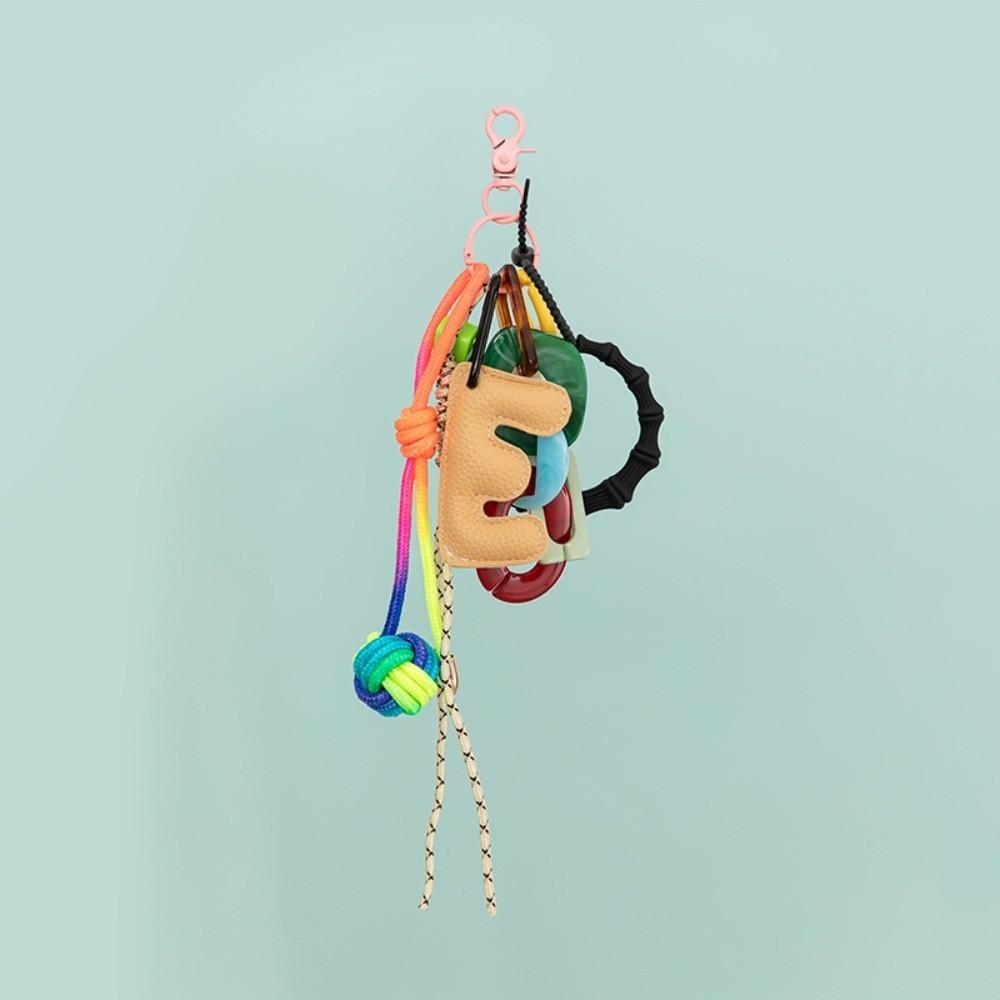 26 Letter A to Z English Letter PU Keychain Uppercase Letter DIY Keyring Men/Women