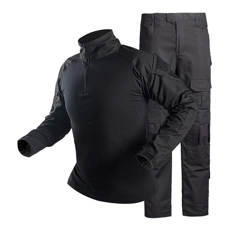Herren Taktisches Camouflage Kampfanzug Set Langarm Militärstil Outdoor Trainingsanzug