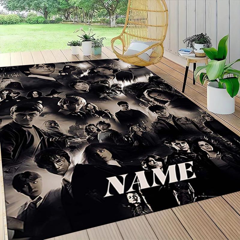 Custom Name "Harry Potter Adventure" Carpet Rug Customizable Soft Washable Anti-Slip Home Living Room Sofa Mats Personalized Rug. 090938