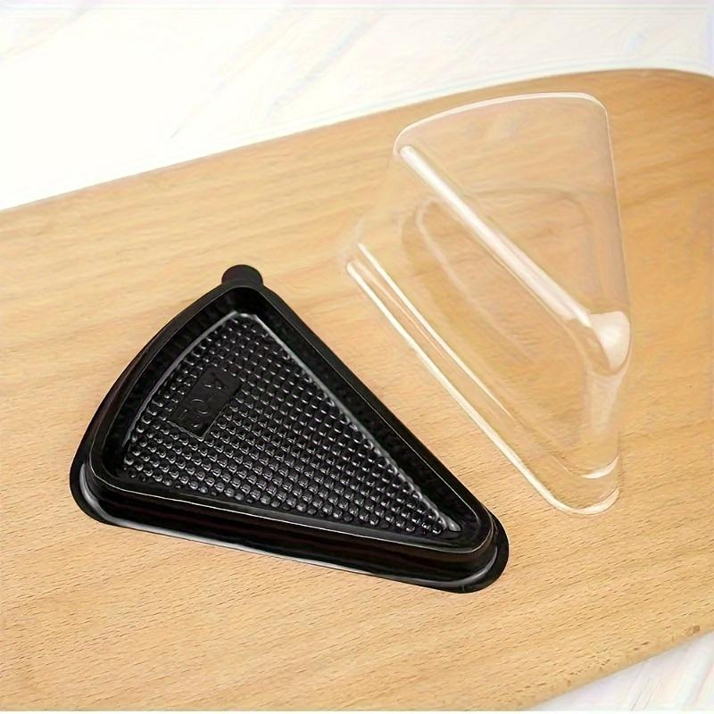 50pcs,Clear Cake Slice Containers,Cake Boxes,Disposable Plastic Cheesecake Containers With Lids,Birthday Party Favor