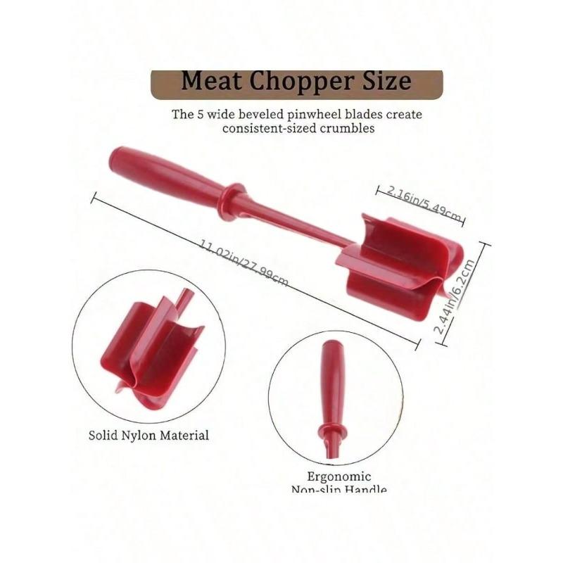 3-In-1 Plastic Mixing Stick – Handheld Kitchen Tool For Blending Ground Meat, Folding Batter, Mixing Salads, Dough And Salsa