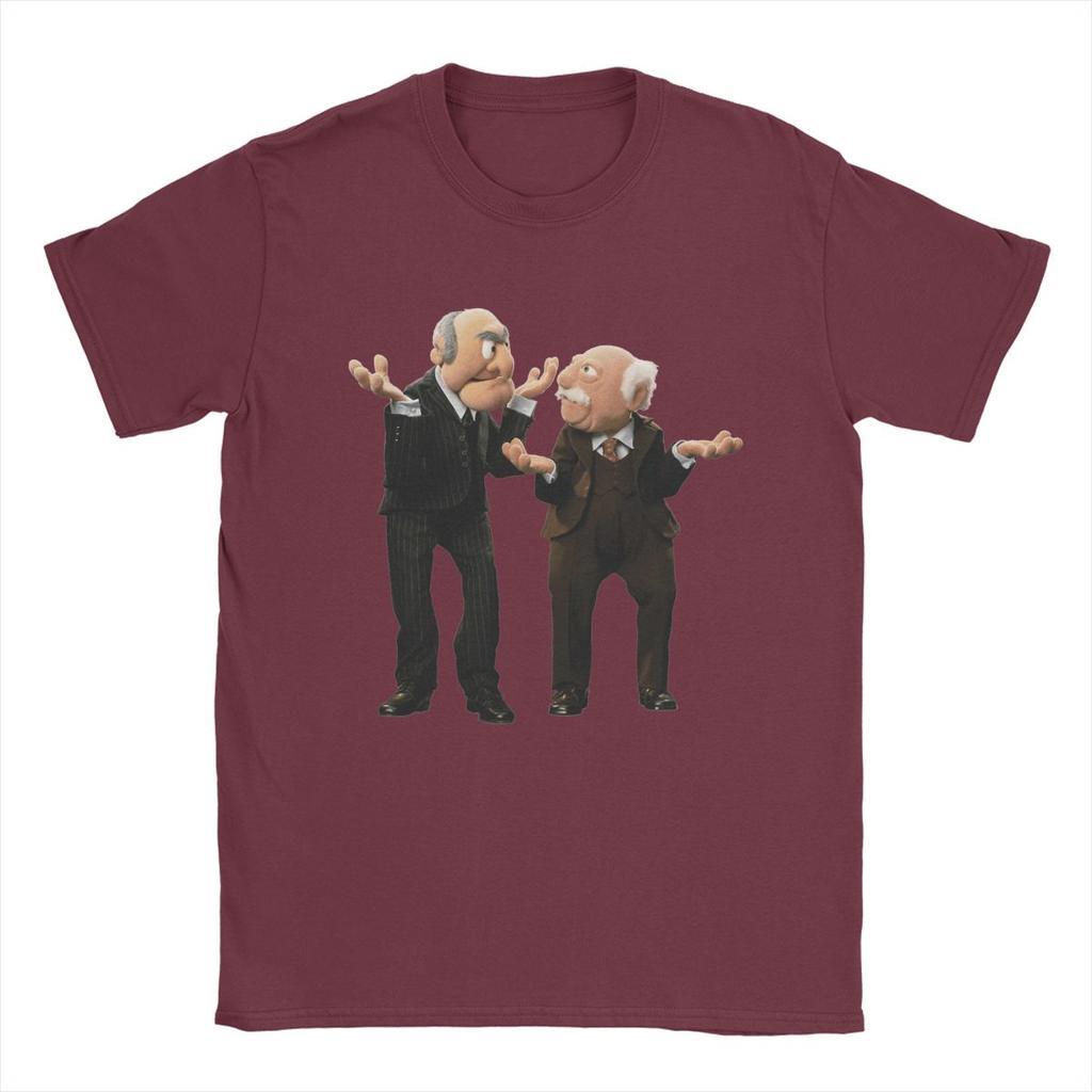 Statler And Waldorf Men's T Shirts Awesome Tee Shirt Short Sleeve O Neck T-Shirts Pure Cotton Party Clothes