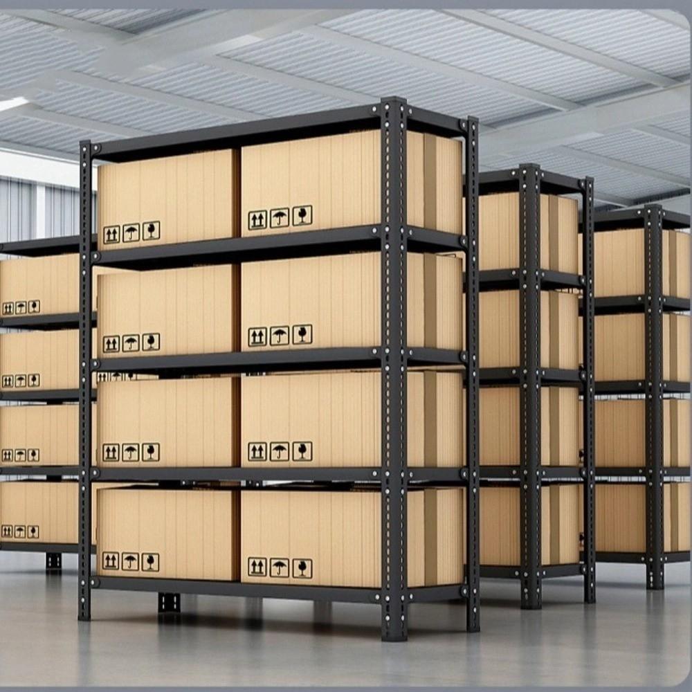 Multi-Layer Metal Rack Shelf Strong Load-Bearing Quick Installation Heavy Duty Shelving Steel Construction Storage Shelves