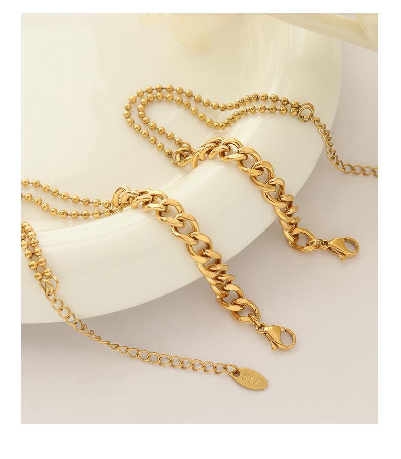 18K Gold Handmade Double Layer Rice Bead Bracelet for Women - European & American Style (E207)
