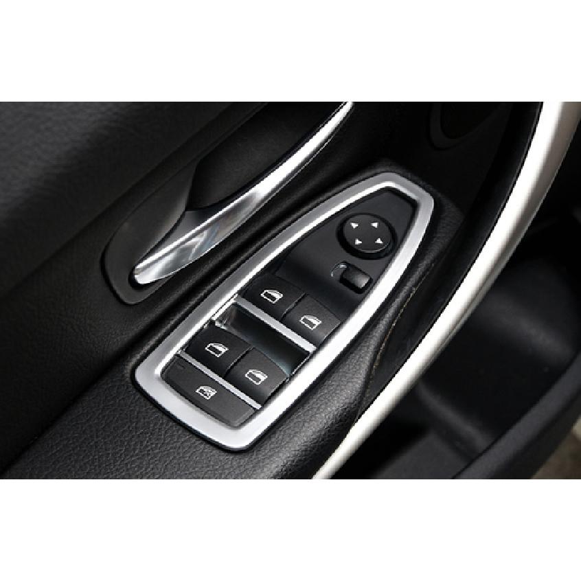 For BMW 3 4 Series GT 2013- ABS Silver Window Lift Panel Switch Cover Trim