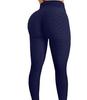 Europäische Schnelltrocknende Karierte Fitness-Yogahose, Po-Hebendes Blasen-Design, Damen Mehrfarbige Lange Freizeithose