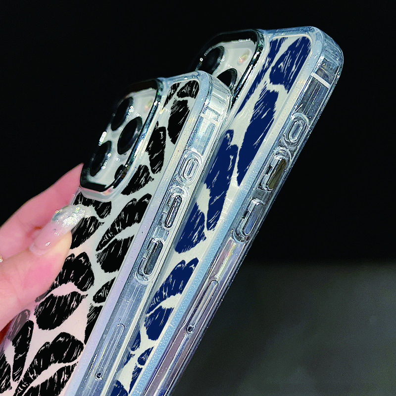 Модный прозрачный чехол с рисунком губ для iPhone 16 15 Pro Max 14 Plus 13 12 Pro 11 Kiss — фото 8