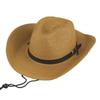 Wide Brim Western Cowboy Hat Breathable Straw Cap Fashion Jazz Hat  Summer Travel