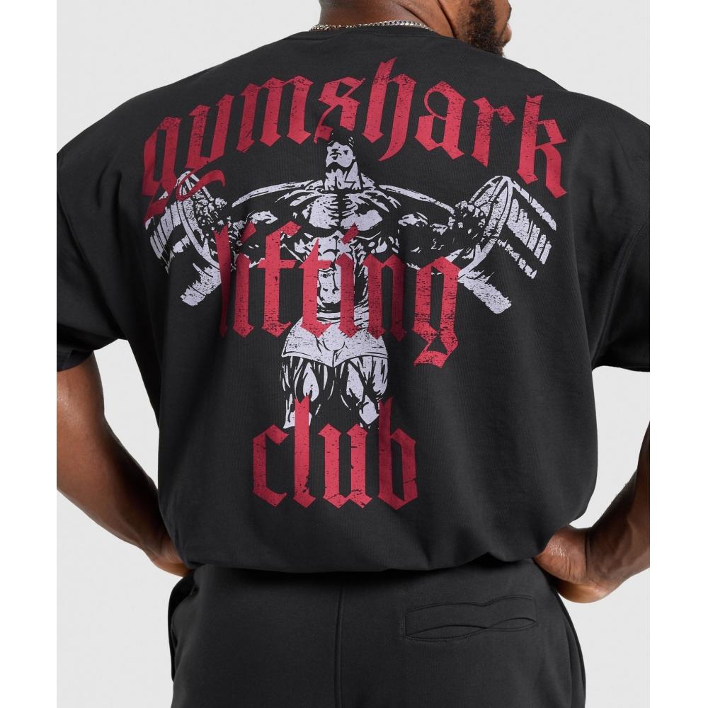 Gymshark TRIKO LifTing Club Černé kondiciace Červená A1c8b Bc1d