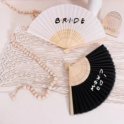Bride I Do Crew Hand Fan Friends Theme Summer Beach Bachelorette Party Girls Trip Bridal Shower Wedding Bridesmaid Proposal Gift