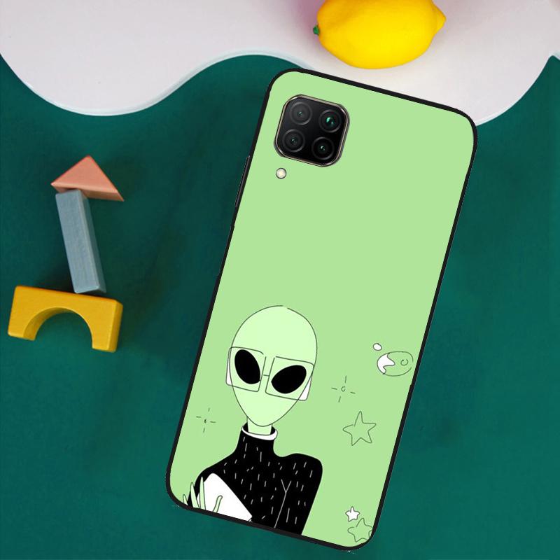 Cartoon Alien For Huawei Nova Y61 Y91 Y73 Y72 Y70 Y60 Y90 12s 12i 11i 8i 9 10 SE P30 P40 Lite P60 Pro Case