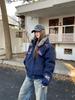 Amerikanischer Pelzkragen Retro-Stickabzeichen Baumwollgepolsterter Mantel Damen Winter Neu Nische Verdickt Warme Jacke Baumwolle Trendig
