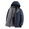 Men's Winter Coat with Detachable Down Liner - Warm, Thick, and Versatile for Cold Weather