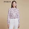 Women's Floral Print Silk Blend Shirt