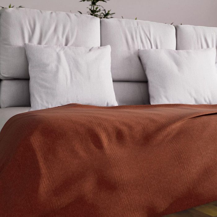 Jeté de lit ou canapé 180x220 cm ADELE brique , par Soleil d'ocre