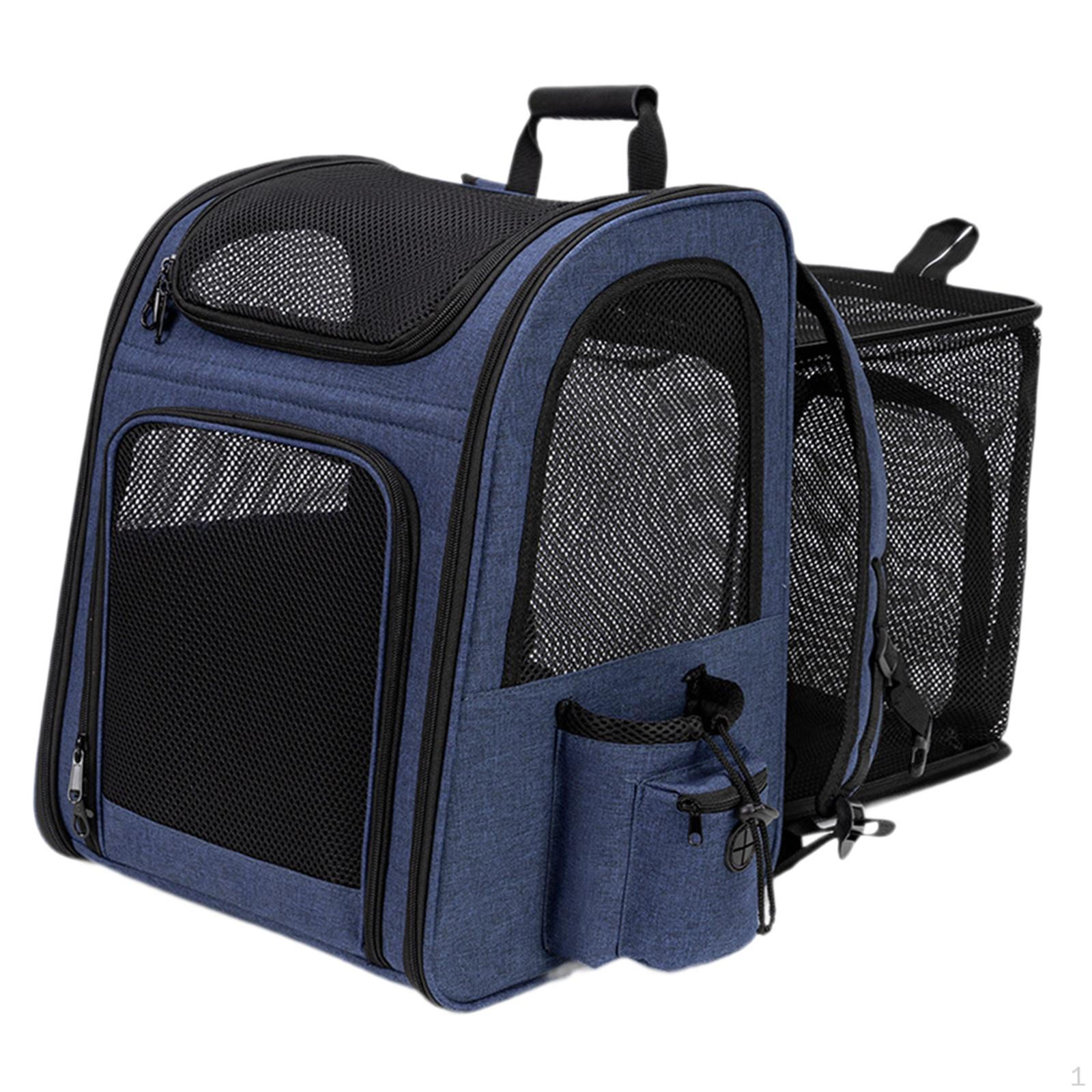 

Рюкзак-переноска для собак, сумка для путешествий для домашних животных, расширяемая сумка для переноски большой вместимости для маленьких собак и blue