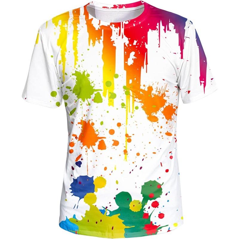 Men's Summer T-Shirt 3D Summer Style Beach Coconut Trees Polyester Quick Dry Breathable Short Sleeve Casual Wear