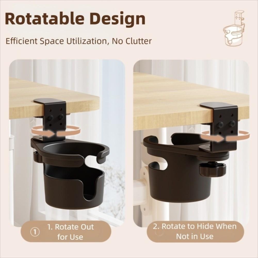 Mounts Stand Rotating Water Cup Holder Adjustable Coffee Storage Rack  for Desktop