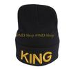 49MD Ski Beanie Hat King Queen Hat Couple Hat Skullies Beanie Bonnet Skull Hat