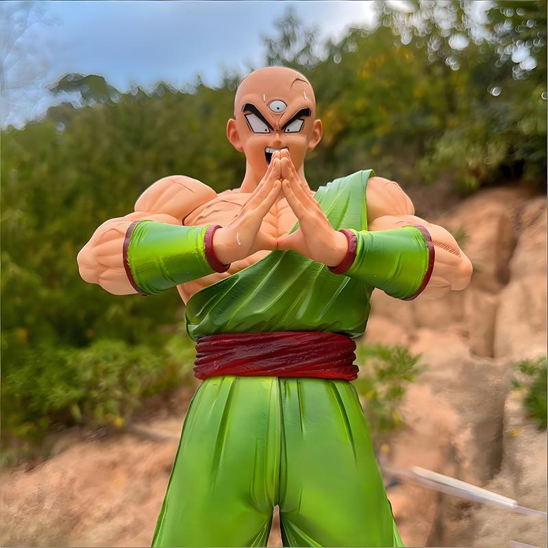 32cm/12.6inch Anime Dragon Ball Z Tien Shinhan Figure Tien Shinhan Kikoho Action Figures Gk Statue Collection Model Toys Gifts