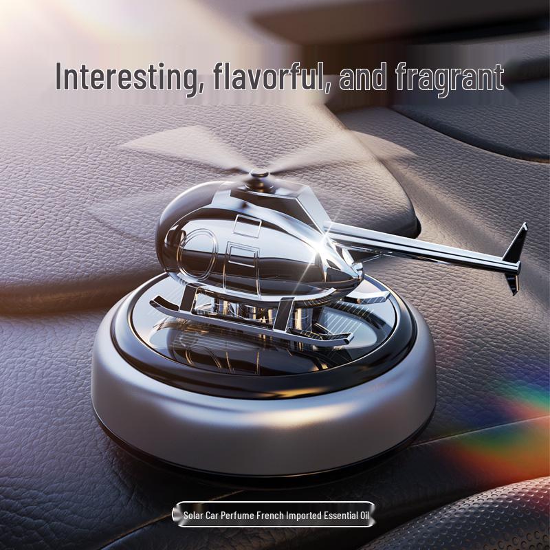 Men's Solar-Powered Car Air Freshener - Long-Lasting Light Fragrance & Interior Ornament