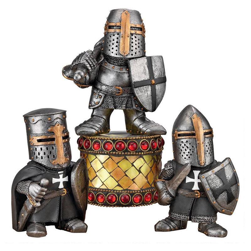 Resin Decorative Ornaments Ornaments European Gnome Knight Sculpture Decorative Ornaments Ornaments Resin Crafts Ornaments