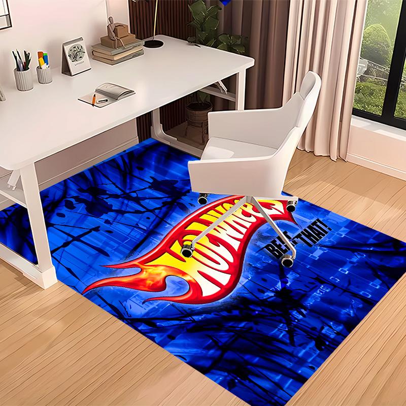 Hot Wheels logo Printed Absorbent Washable Carpet, Non-Slip Bathroom Mats, Kitchen Rugs, Yoga Mat,Living Room Entrance, Camping Picnic Rugs