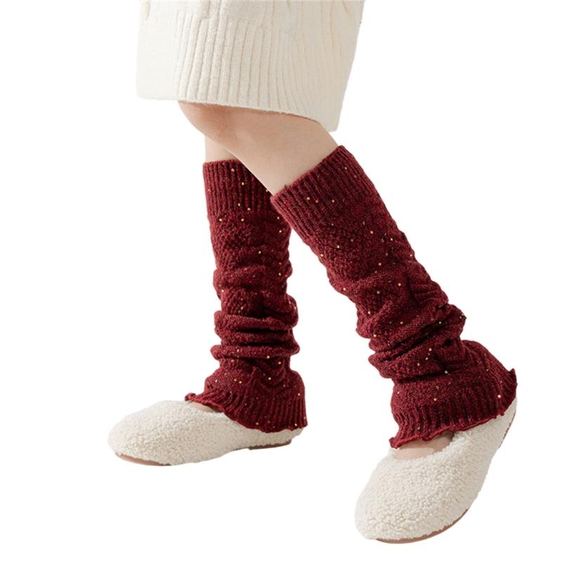 Kids Glittering Ankle Socks Reusable Heat Leggings Breathable Textured Fabric Play date Outfit Essential Easy Care