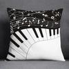 Musical Note Guitar Series Pattern Home Decoration Pillow Case Square Office Cushion Cover