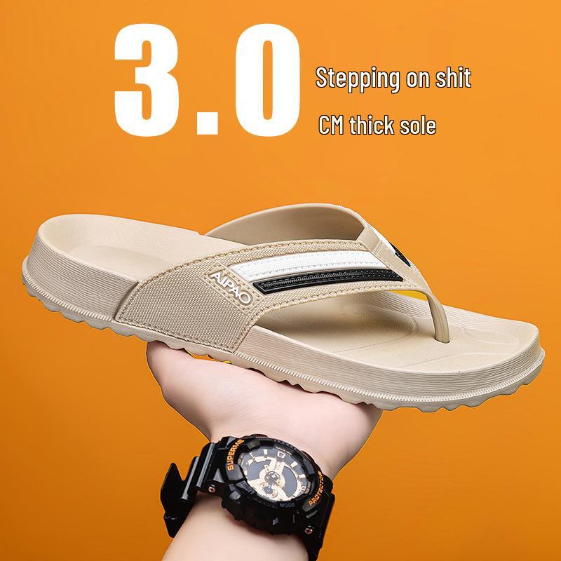 Men's Trendy Clip-Toe Non-Slip Flip Flops for Indoor & Outdoor Wear – Casual Beach Slippers