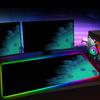 RGB Sechseck Gaming Mauspade XXL Rutschfester Teppich Schreibtischunterlage Computer Zubehör Büro Geometrisches Mauspade Leuchtende Erweiterte Spielmatte