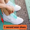 1 Pair Round Elastic Silicone Shoelaces No Tie Universal Comfort Slip On Replacement Shoe Straps for Men Women