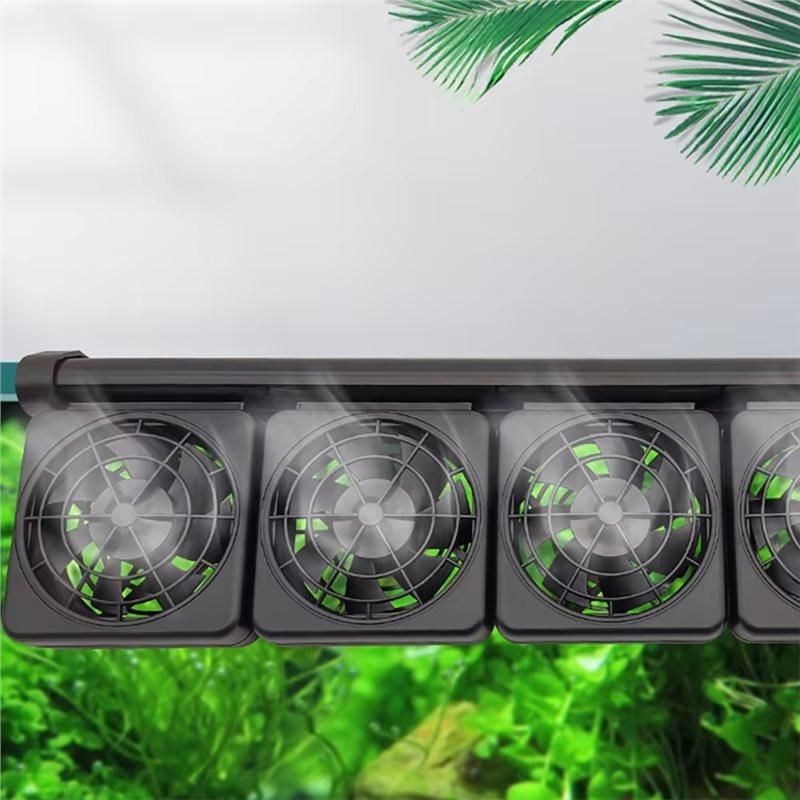 Fresh Fish Tank Cooling Fan With Adjustable Wind Speed For Aquariums- EU Power Adapter Included EU PLUG